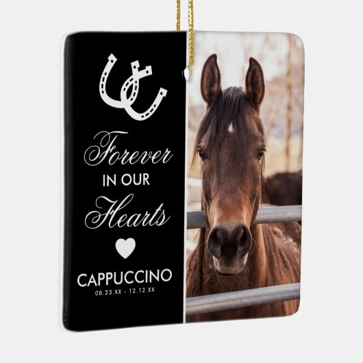 永遠に我々のハートの中で馬記念記念の記念 セラミックオーナメント (右)