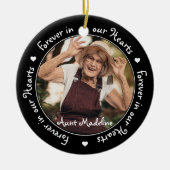 永遠に我々のハートの黒写真の記念碑 セラミックオーナメント (正面)