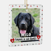 永遠に我々のハートドッグフォトペットロス記念品 セラミックオーナメント (右)