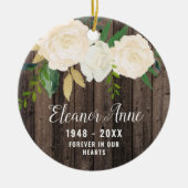 永遠に我々のハートパーソナライズされた素朴記念 セラミックオーナメント (正面)