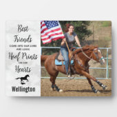 永遠に我々のハートパーソナライズされた馬記念碑 フォトプラーク