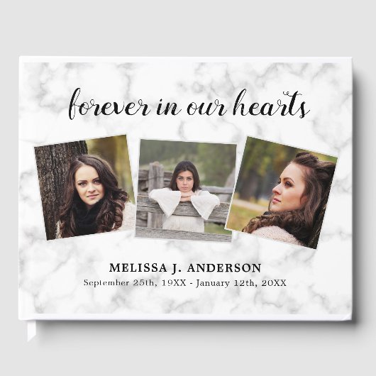 永遠に我々のハートメモリアル3写真葬儀 ゲストブック (正面)