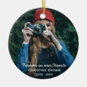 永遠に我々のハートモダンシンプル写真記念 セラミックオーナメント (正面)