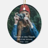 永遠に我々のハートモダンシンプル写真記念 セラミックオーナメント (左)