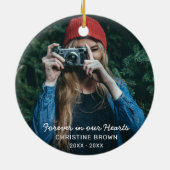 永遠に我々のハートモダンシンプル写真記念 セラミックオーナメント (裏面)