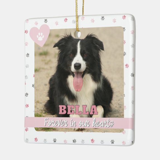 永遠に我々のハートレインボーブリッジペットロス セラミックオーナメント (左)