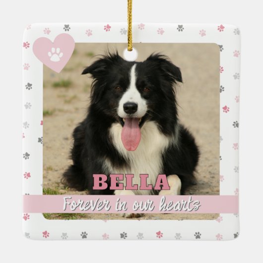 永遠に我々のハートレインボーブリッジペットロス セラミックオーナメント (裏面)