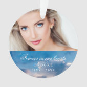 永遠に我々のハート写真の青空 オーナメント (正面)