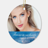 永遠に我々のハート写真の青空 セラミックオーナメント (左)