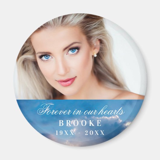 永遠に我々のハート写真の青空 マグネット (正面)