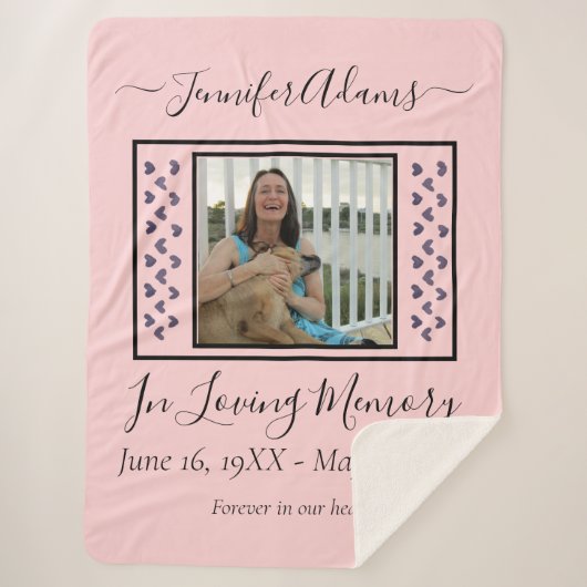 永遠に我々のハート写真記念シェルパ空白の シェルパブランケット (正面)