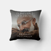 永遠に我々のハート写真追悼トリビュート クッション (裏面)