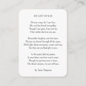 永遠に我々のハート写真追悼配布資料カード エンクロージャーカード (裏面)