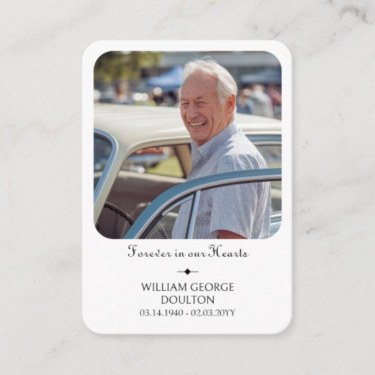 永遠に我々のハート写真追悼配布資料カード エンクロージャーカード (正面)