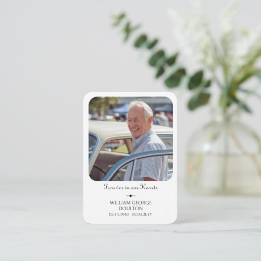 永遠に我々のハート写真追悼配布資料カード エンクロージャーカード (スタンド正面)