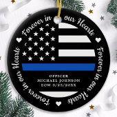 永遠に我々のハート警察の士官記念碑 セラミックオーナメント