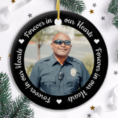 永遠に我々のハート警察の士官記念碑 セラミックオーナメント