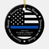 永遠に我々のハート警察の士官記念碑 セラミックオーナメント (正面)