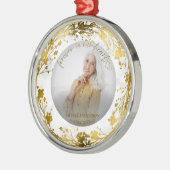 永遠に我々のハート金箔フォトメモリアル メタルオーナメント (左)