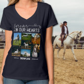 永遠に我々のハート馬の記念写真コラージュ Tシャツ