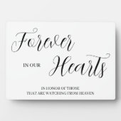 永遠に我々のハートTabletopプラークとイーゼル フォトプラーク (正面)