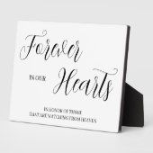 永遠に我々のハートTabletopプラークとイーゼル フォトプラーク (側面)