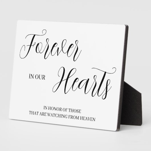 永遠に我々のハートTabletopプラークとイーゼル フォトプラーク (側面)