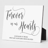 永遠に我々のハートTabletopプラークとイーゼル フォトプラーク (側面)