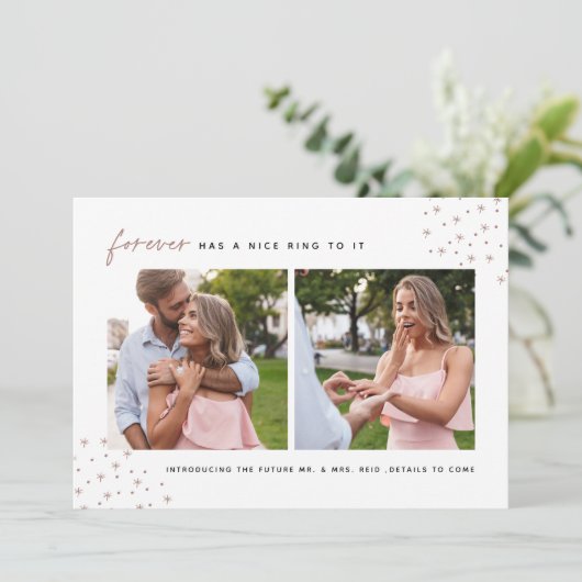 永遠に星を出す | 2フォト婚約 案内状 (スタンド正面)