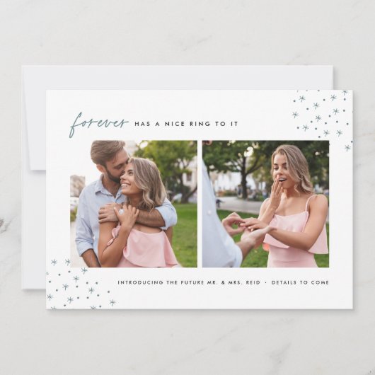 永遠に星を出す | 2写真婚約告知 案内状 (正面)