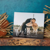 永遠に書くスクリプト結婚カップルの写真 フォトプラーク (側面)