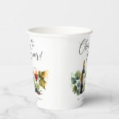 永遠に水の色のワインのテイスティングにシックな応援 紙コップ (右)