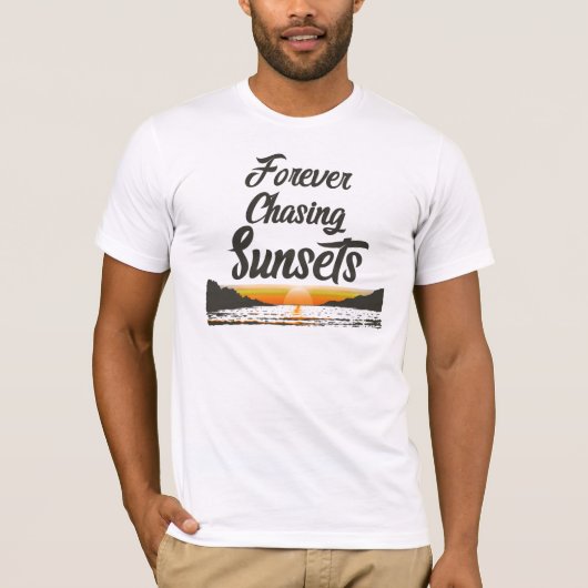 永遠に沈む夕日を追いかけて Tシャツ (正面)