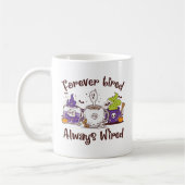 永遠に疲れて、常に有線 コーヒーマグカップ (左)