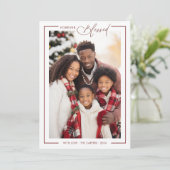 永遠に祝福されたタイポグラフィー ホリデー カード (スタンド正面)