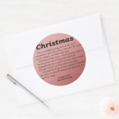 永遠に神にクリスマスの栄光1テモテ1-15 ラウンドシール (封筒)