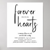 永遠に私たちのハートでパーソナライズ結婚の記念碑 ポスター (正面)