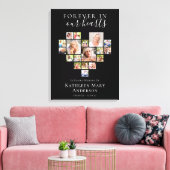 永遠に私たちのハートでフォトコラージュブラック キャンバスプリント (インサイチュ (リビング))