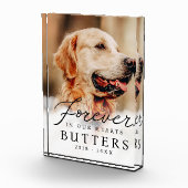 永遠に私たちのハートでペットモダンメモリアル フォトブロック (右)