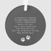永遠に私たちのハートでペット記念モダン写真 オーナメント (裏面)