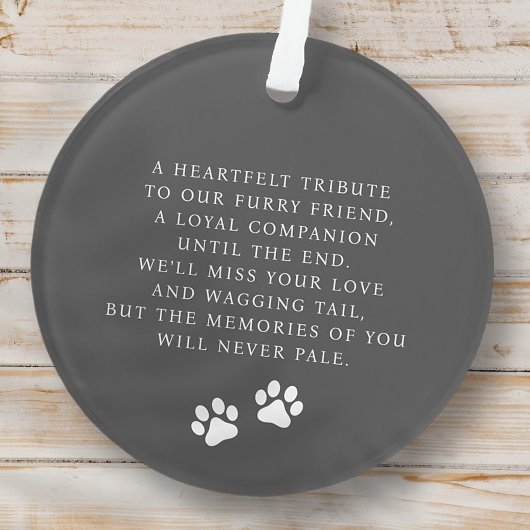 永遠に私たちのハートでペット記念モダン写真 オーナメント