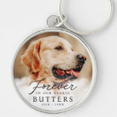 永遠に私たちのハートでペット記念モダン写真 キーホルダー (正面)