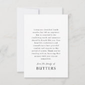 永遠に私たちのハートでペット記念モダン写真 サンキューカード (裏面)