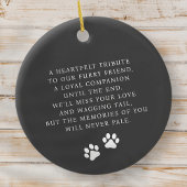 永遠に私たちのハートでペット記念モダン写真 セラミックオーナメント