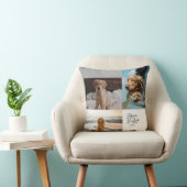 永遠に私たちのハートでペット記念写真コラージュ クッション (椅子)