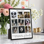 永遠に私たちのハートでペット記念写真コラージュ フォトプラーク