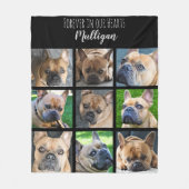 永遠に私たちのハートでペット記念写真コラージュ フリースブランケット (正面)