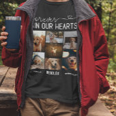 永遠に私たちのハートでペット記念写真コラージュ Tシャツ