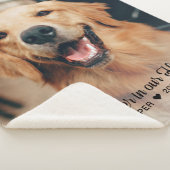 永遠に私たちのハートでペット記念写真 シェルパブランケット (3/4)