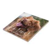 永遠に私たちのハートでペット記念写真 タイル (側面)